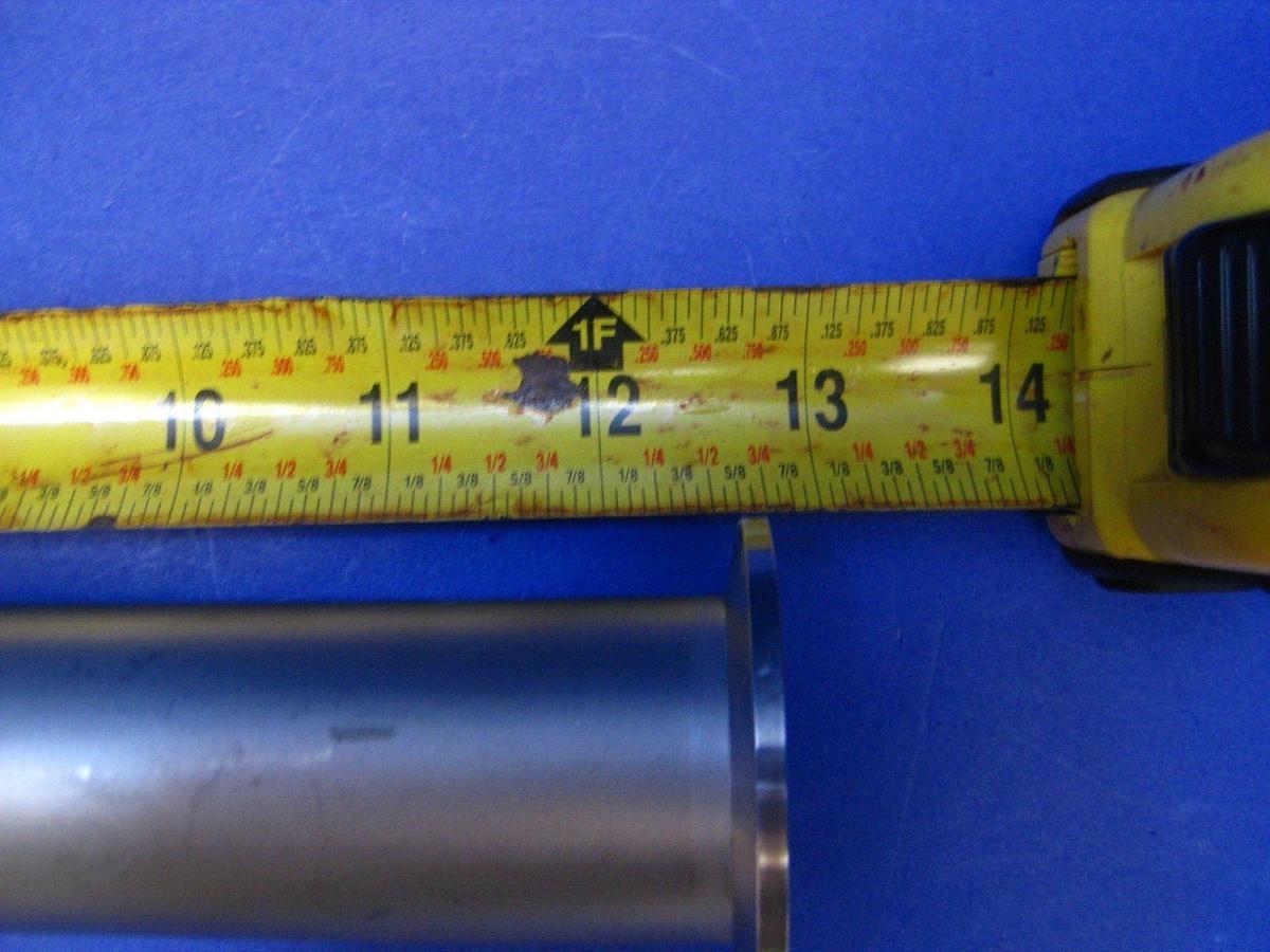 Used Stainless Steel Miltered Elbow Vaccum Pipe, 12" x 2.5" L, NW40 Flanges