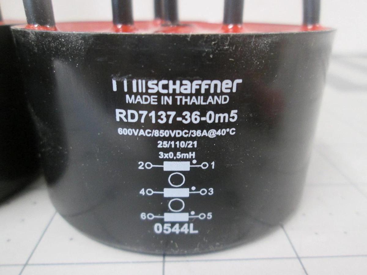 Schaffner, RD7137-36-0m5, 600VAC, Current Compensated Choke, New, Lot of 3
