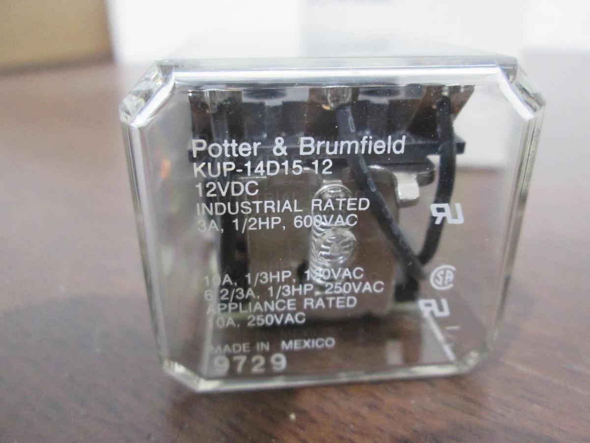 Potter & Brumfield, KUP-14D15-12, Relay, 600VAC, 3A, New