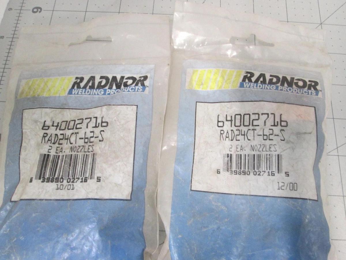 Radnor, RAD24CT-62-S, Coarse Thread Nozzle, New, Lot of 2 (4 Nozzles)
