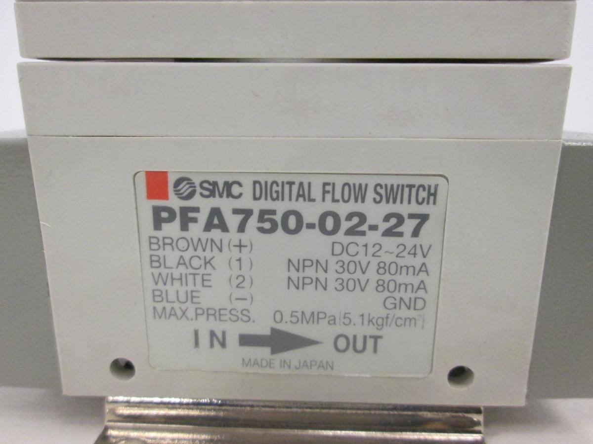 Used SMC, PFA750-020-27, Digital Flow Switch, Used