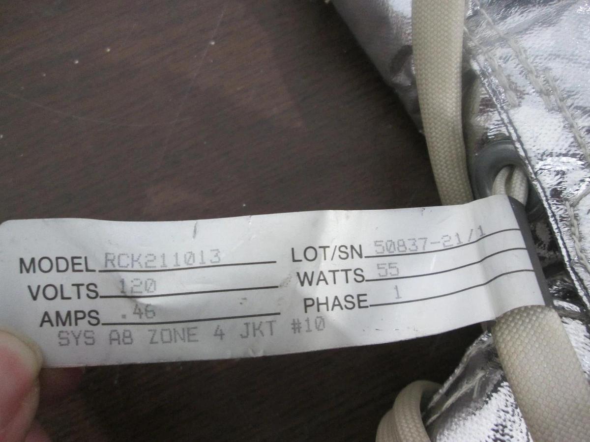 Used BriskHeat, RCK211013, Insulator Jacket, 120V, .46A, 55W, Single Phase, Used