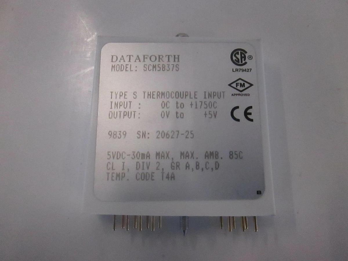 Used Data Forth, Type S Isolated Thermocouple Input, SCM5B37, Used