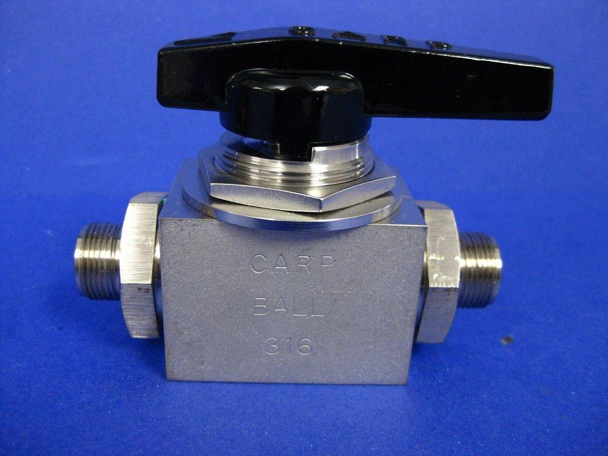Used Fujikin SS 1/4 Turn 2 Way Ball Valve, TEL 0120-064661, 1/2" Swagelok - LOT of 2