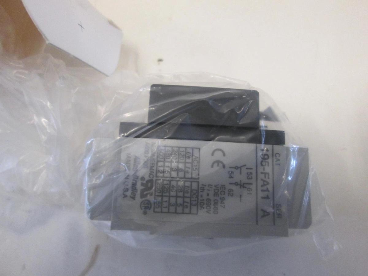 Allen Bradley, 195-FA11, AUXILLARY CONTACTOR, 40AMP, New