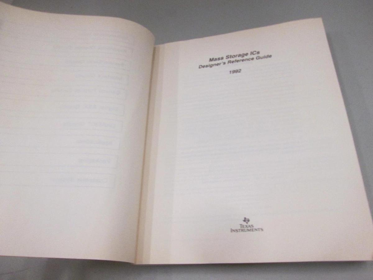 Used Texas Instruments, Mass Storage ICs, Designers Reference Guide, Used