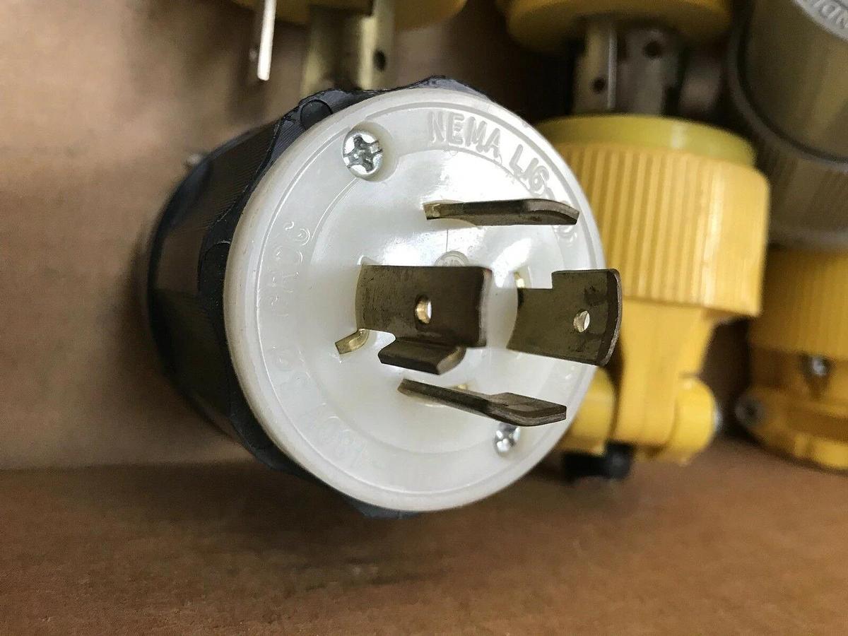 Used Misc Lot of 14 Turn and Pull Plugs Incl. P&S/Arrow Hart/Leviton , Used