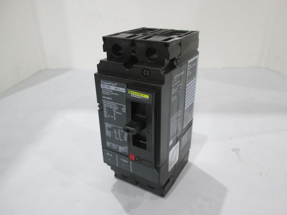 Schneider Electric, PowerPact, HD 060, Circuit Breaker, HDL26060C, 60A, New
