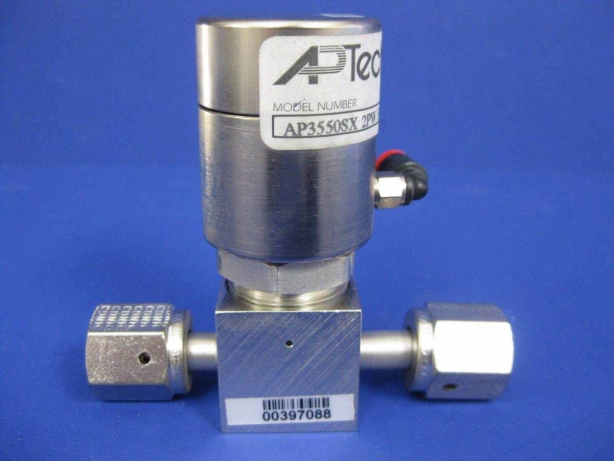Used Aptech AP3550SX 2PW FV4 FV4 Pneumatic Valve, N/C, 1/4" FVCR, Used