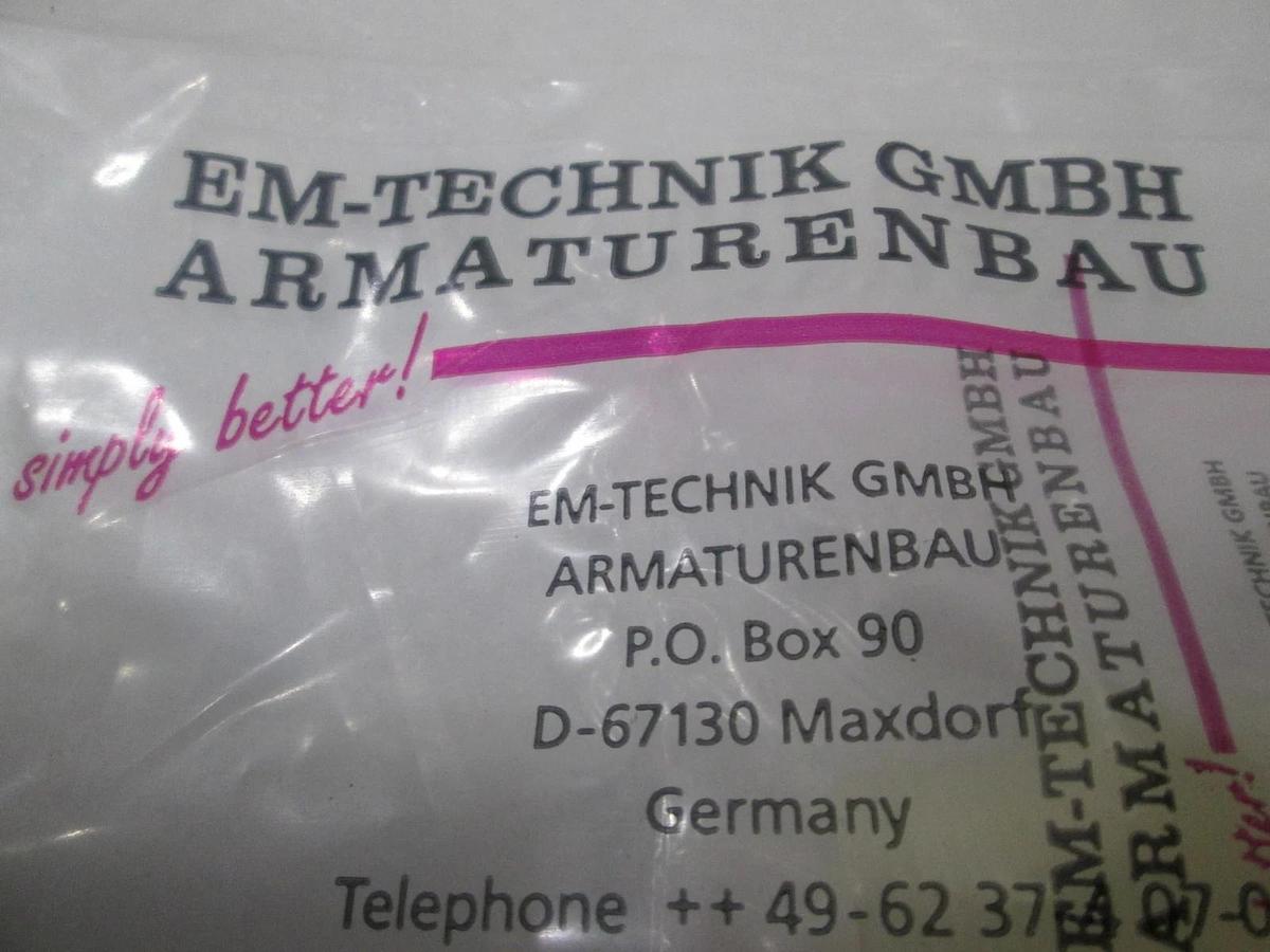 EM-Technik GMBH, 1D0100.32-111400b2, Straight Male Connector, New