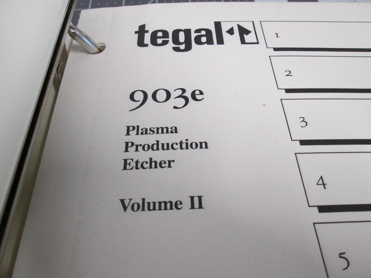 Used TEGAL,903E, Plasma Production Etcher Volume ll Manual MS 1186-02 Rev B