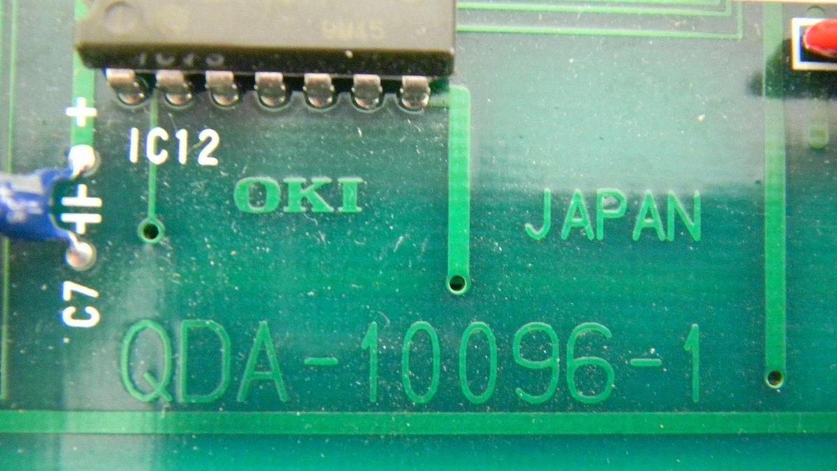 Used Oki QDA-10096-1 Display PCB Assembly, DSA40085CR-LT, Working When Removed