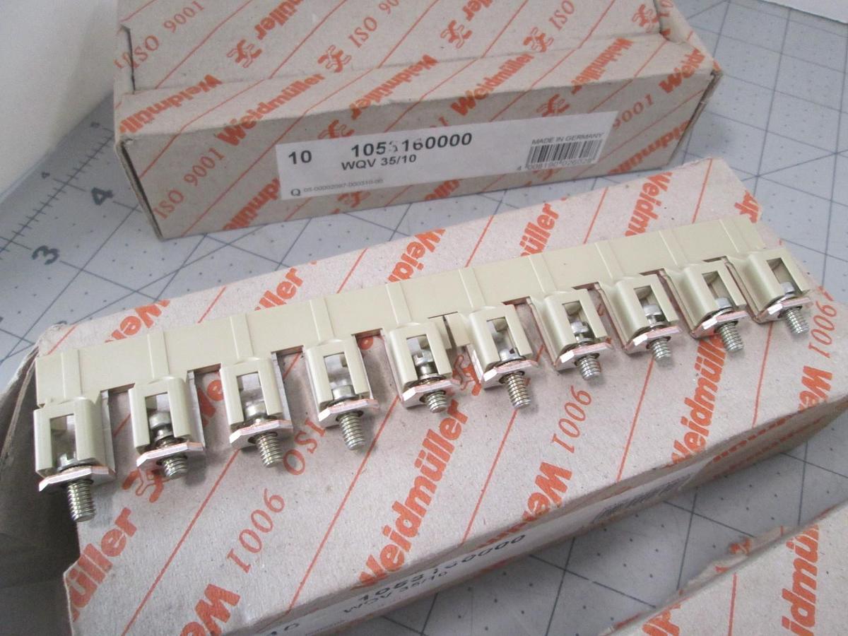 Weidmuller, 1053160000, WQV 35/10, Cross Connector Terminal Block, New, Lot of 3