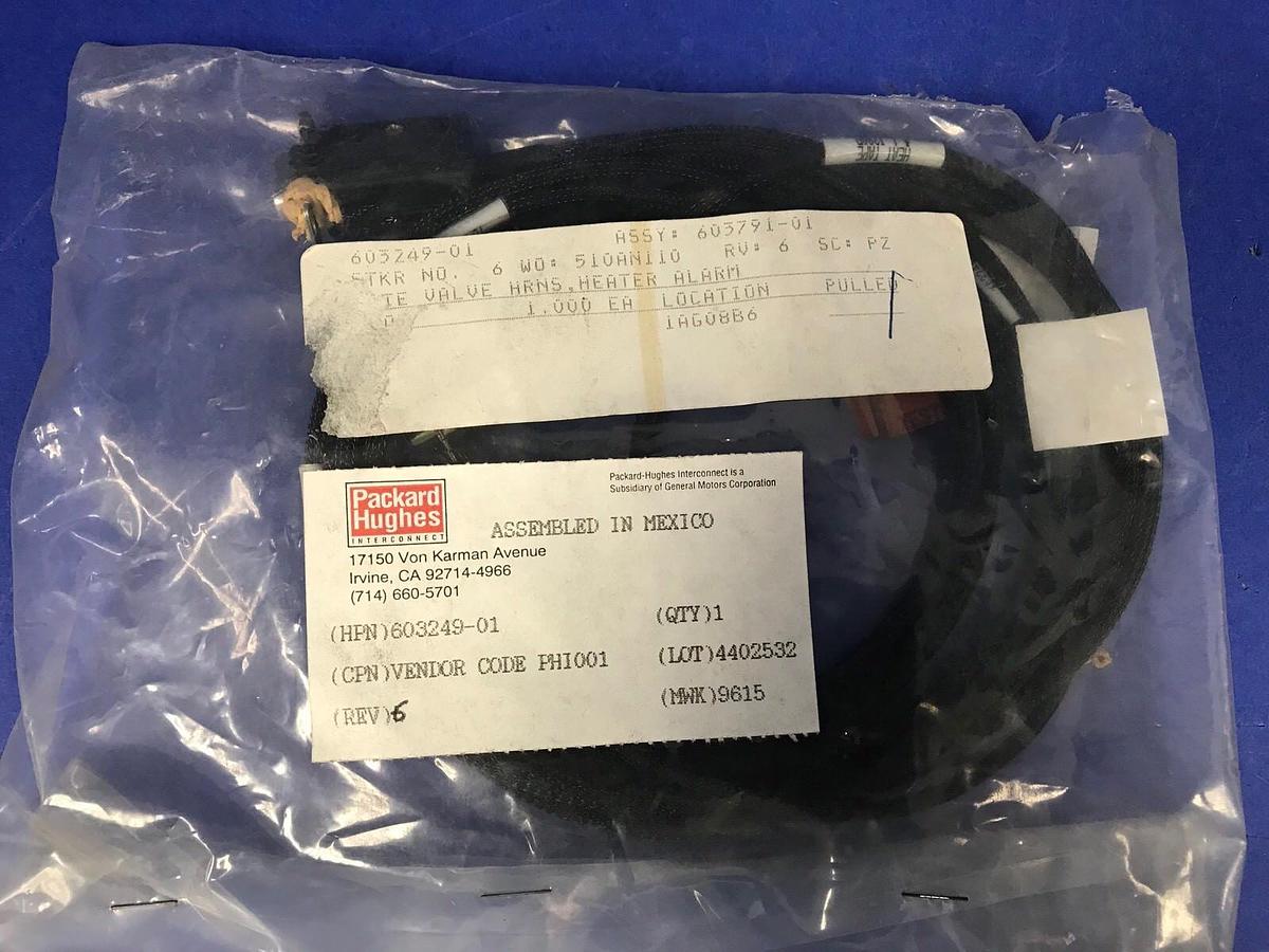 Used SVG 603249-01 Heater Alarm Gate Valve Harness Assembly, New