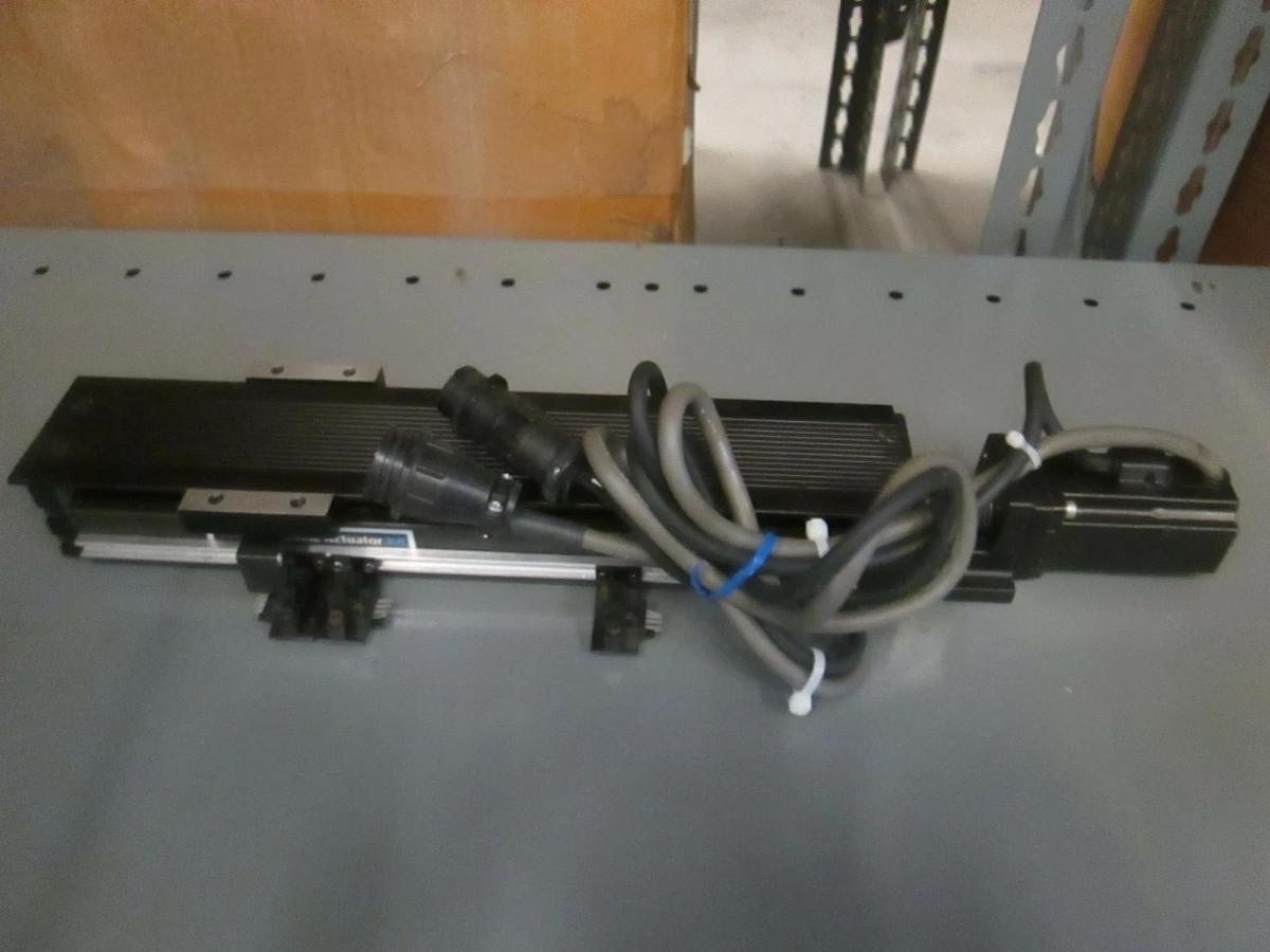 Used THK LM Guide Actuator KR w/ Allen Bradley Servo Motor Y-1002-2-H00AA, Used