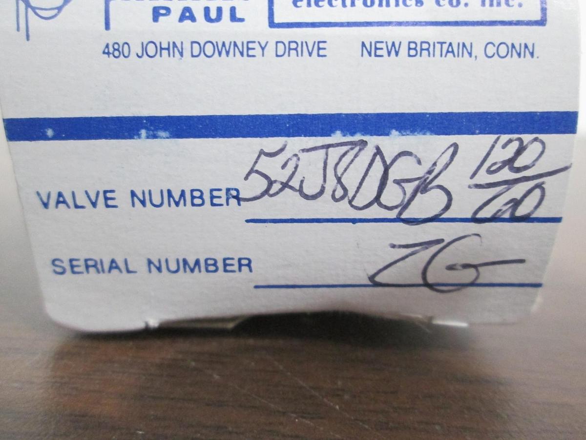Peter Paul, 52J8DGB, 2-Way Solenoid Valve, 120V, 60Hz, 6W, New