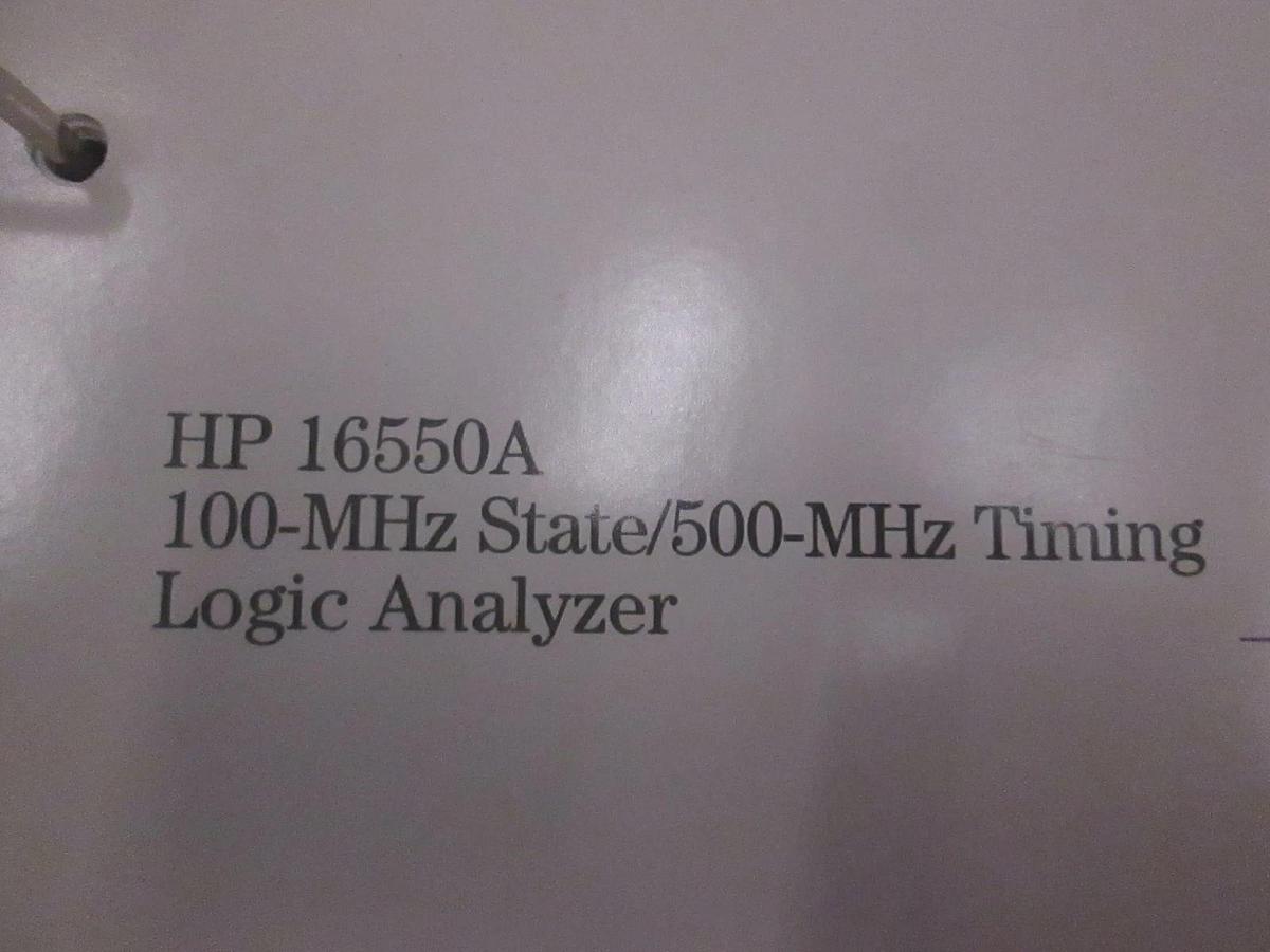 Used HP 16550A 100-MHz State/500MHz Timing Logic Analyzer Service Guide, Used