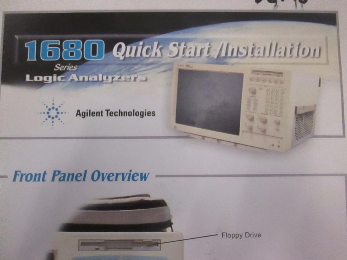 Used Agilent Tech Quick Start/ Installation Guide for Series 1680, Used