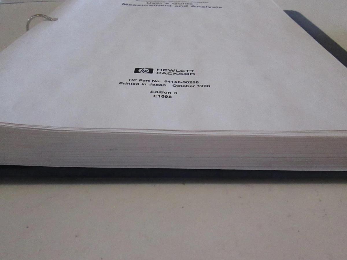 Used HP 4155B/4156B Semiconductor Parameter Analyzer User Guide, Used