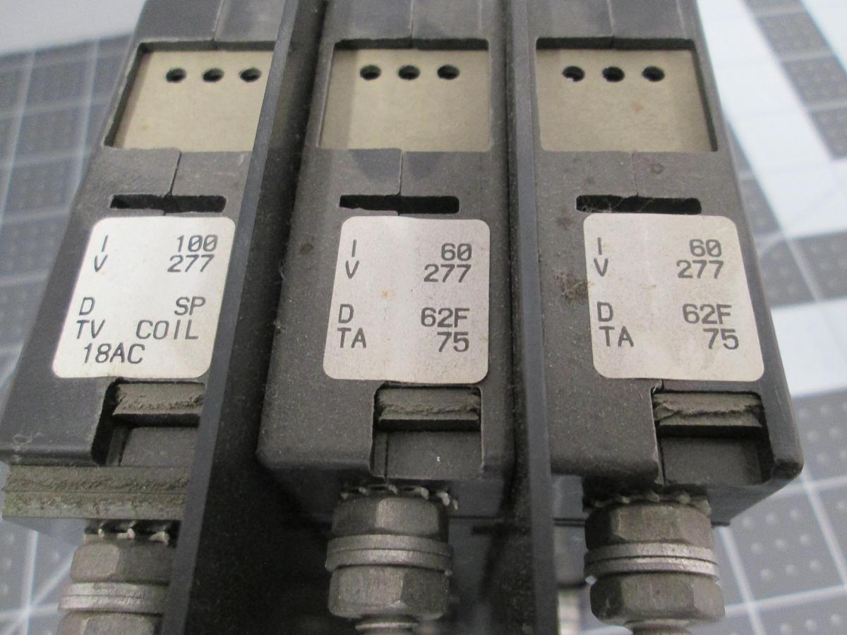 Used AirPax, 219-3-8625-20, 3 Pole Circuit Breaker 100/60/60A 277V Used