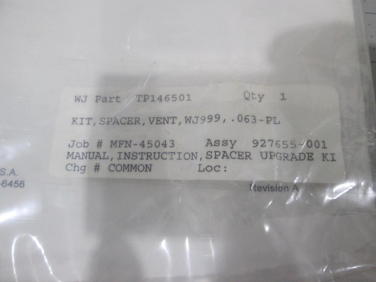 Watkins Johnson, APCVD Vent Spacer Kit, 927655-001, New