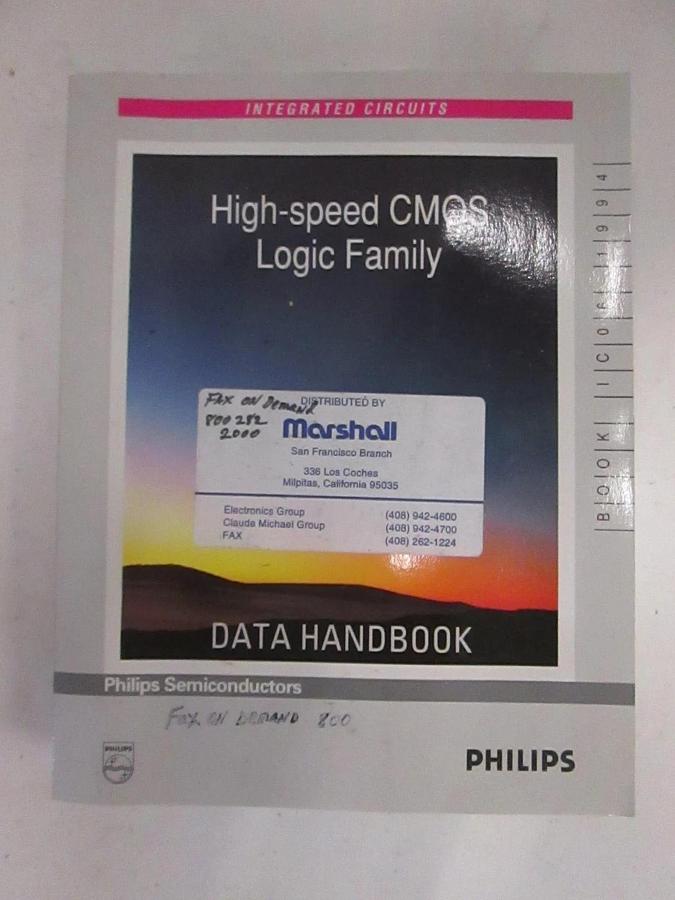 Used Philips Semiconductors High-Speed CMOS Logic Family Data Handbook, Used