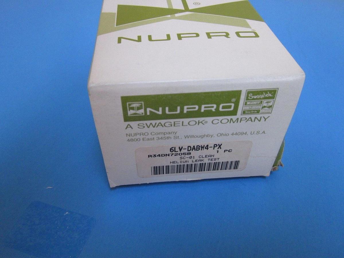 Used Nupro 6LV-DABW4-PX Ultra High Purity Diaphragm Valve, 1/4" Butt Weld