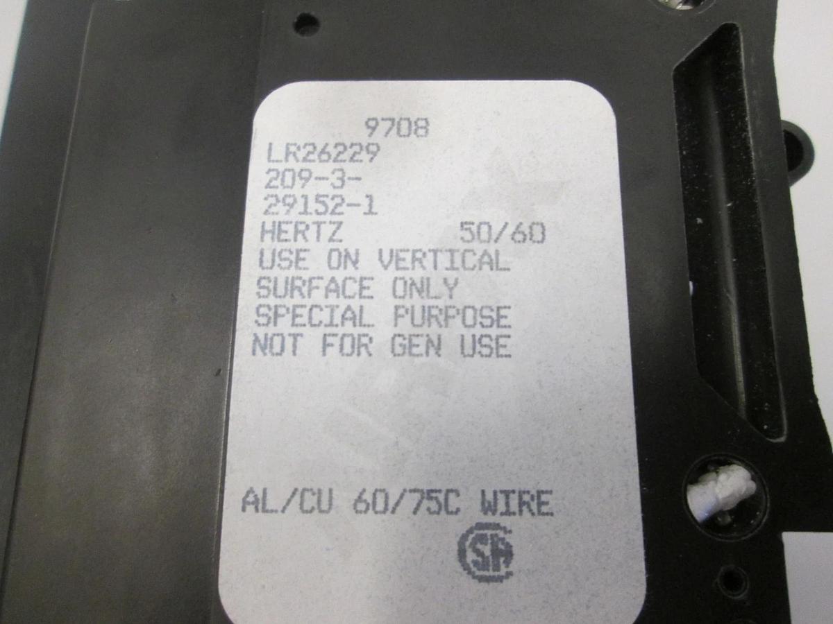 Used Airpax, LR26229-209-3, Circuit Breaker, 3 Pole, 100A, Used