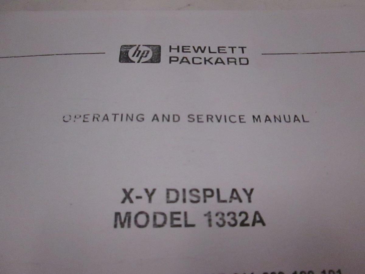 Used HP X-Y Display Model 1332A Operating and Service Manual, Used