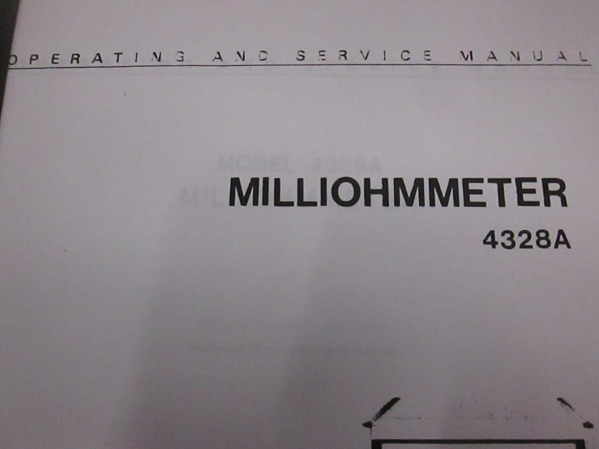 Used HP 4328A Milliohmmeter, Operating and Service Manual, Used