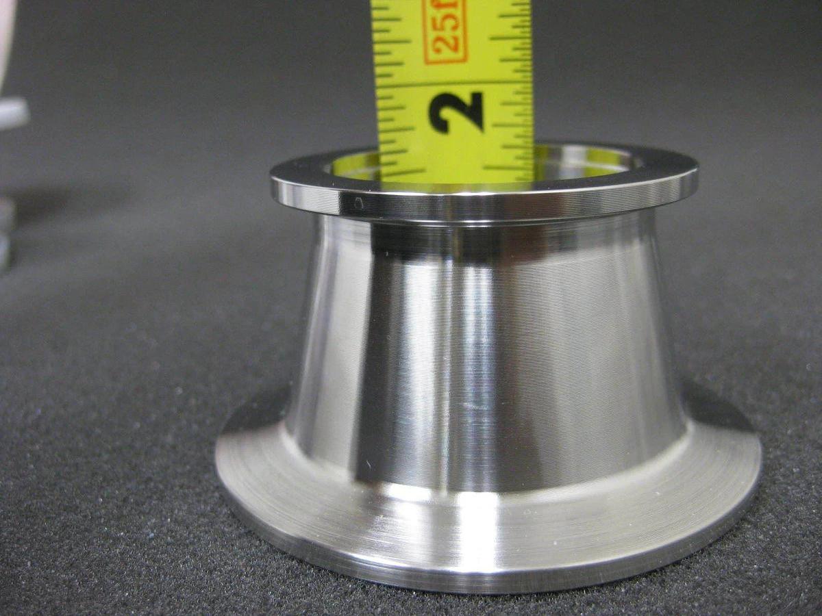 Stainless Steel Vacuum Tube Adapter NW40 to NW50, LOT of 3 NEW