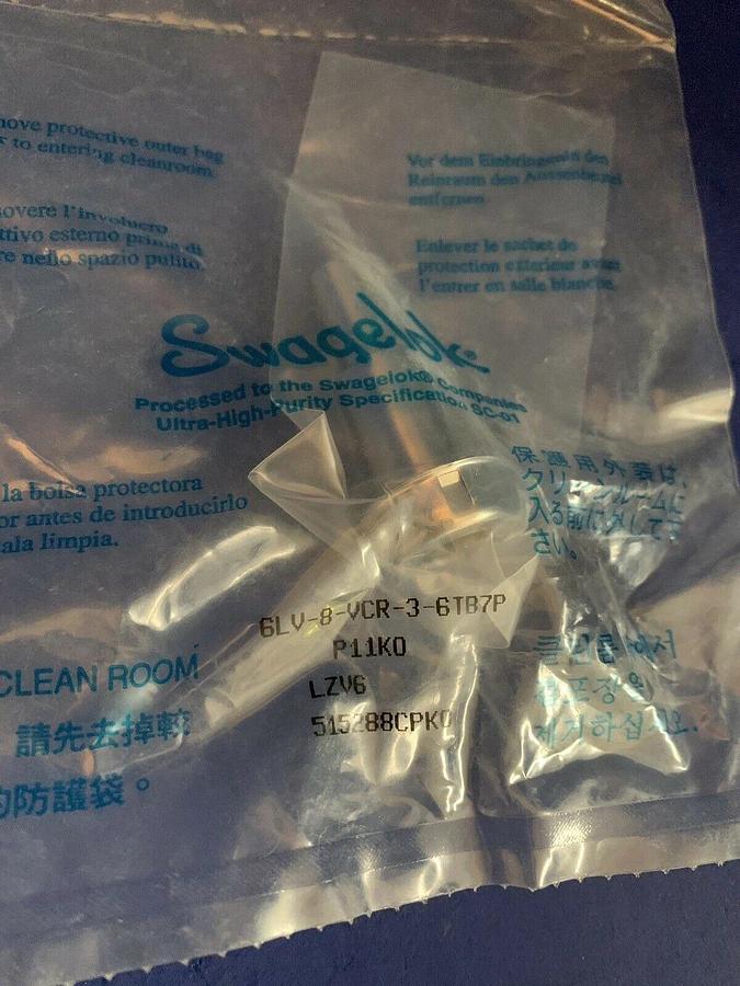Swagelok 6LV-8-VCR-3-6TB7P, Long TBW Gland, 1/2" VCR , Lot of 2 New
