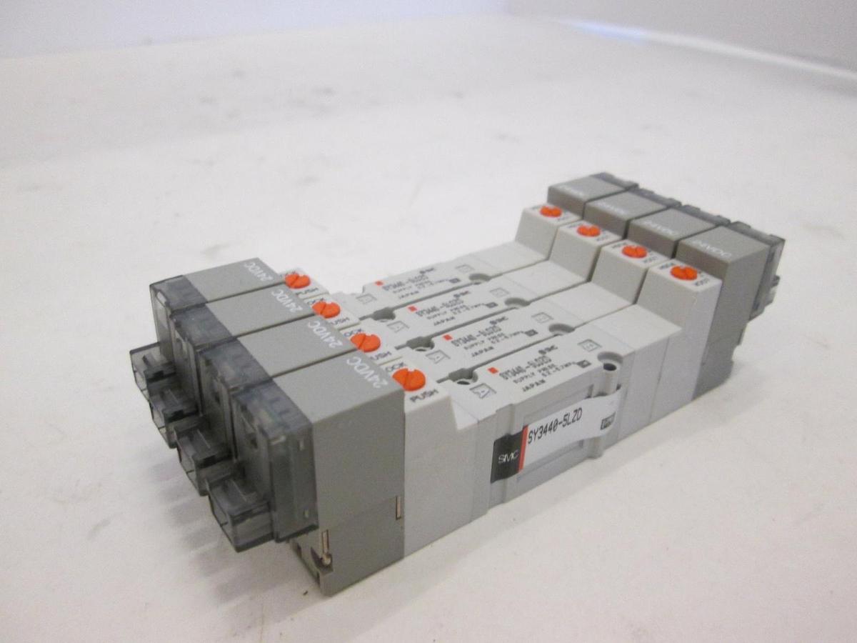 Used SMC, SY3440-5LOZD, Solenoid Valve, Used, Lot of 4