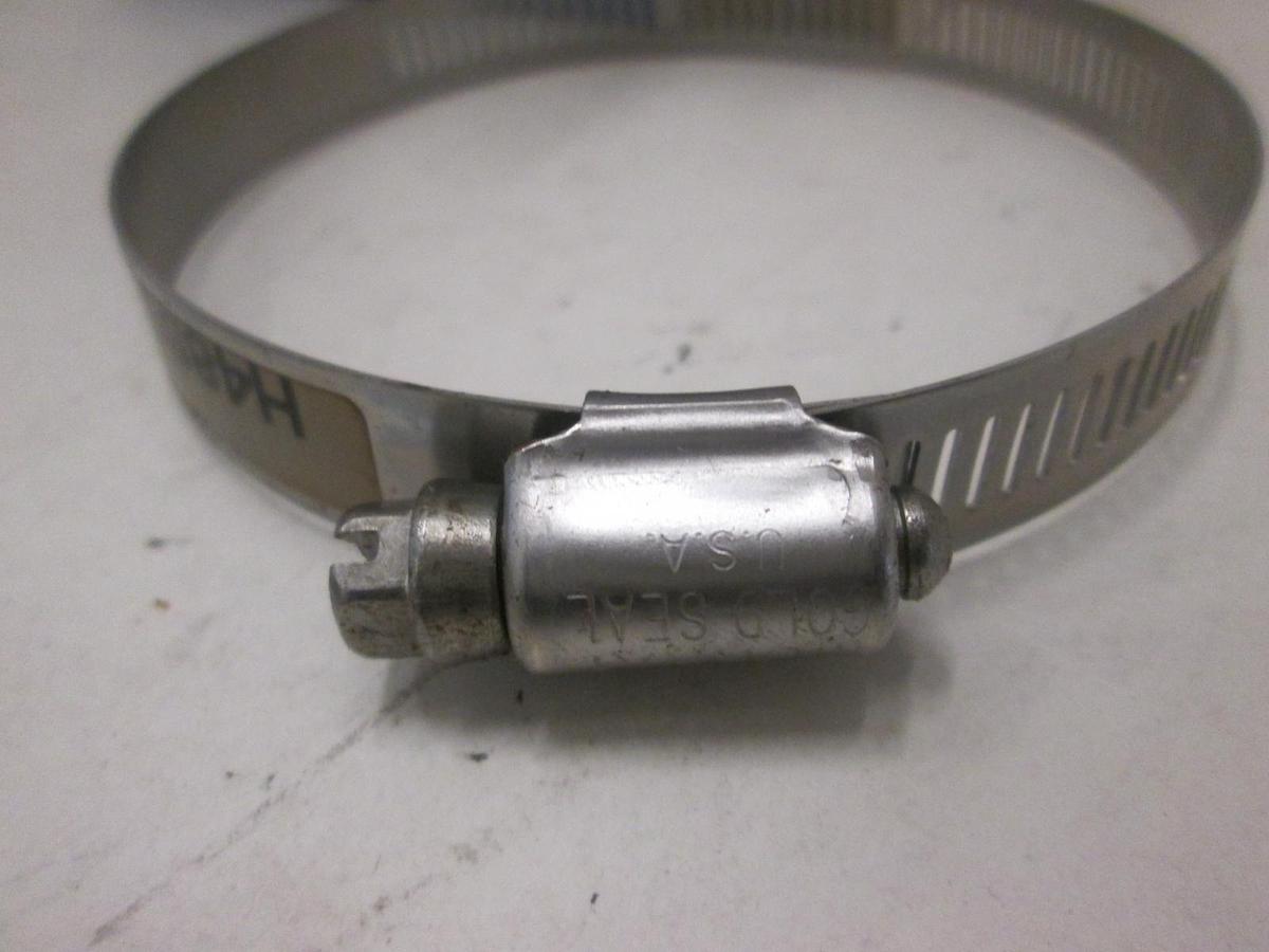 GOLD SEAL CLAMPS, H48SS, HOSE CLAMP 7/16 Band 2 3/16min To 3 1/2max, New, Lot10