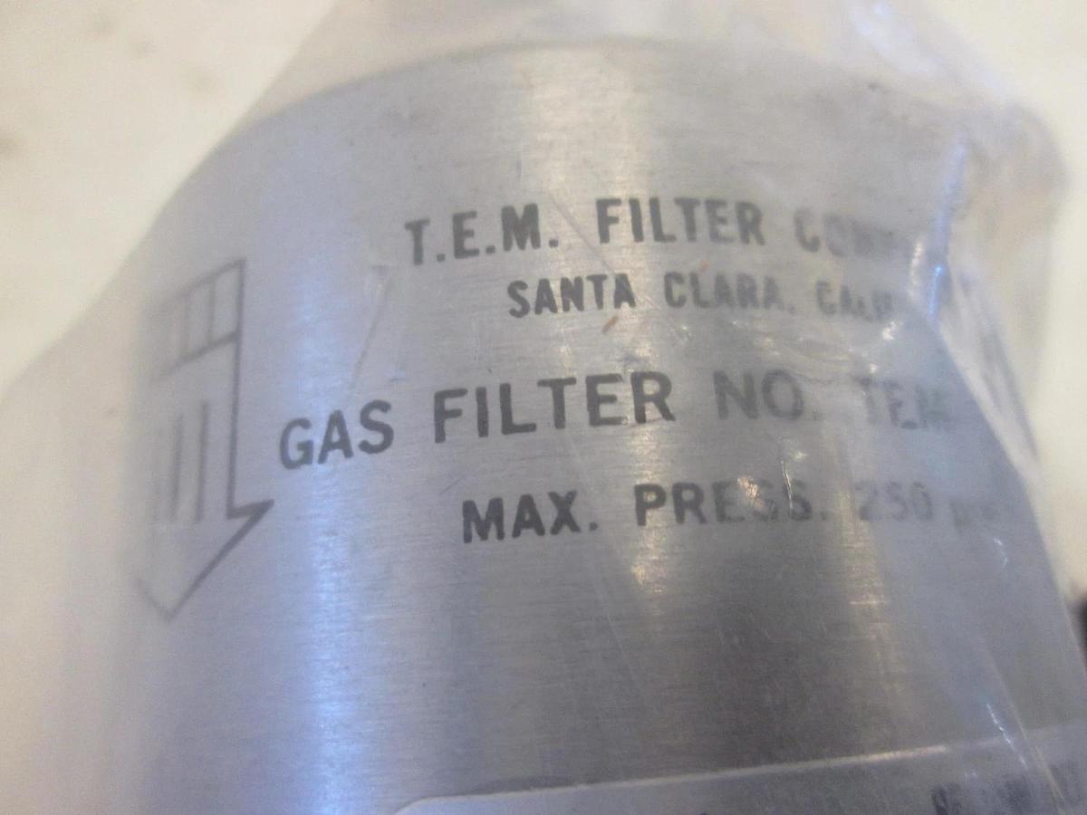 T.E.M, TEM-528-8, Gas Filter, 250 PSI, New