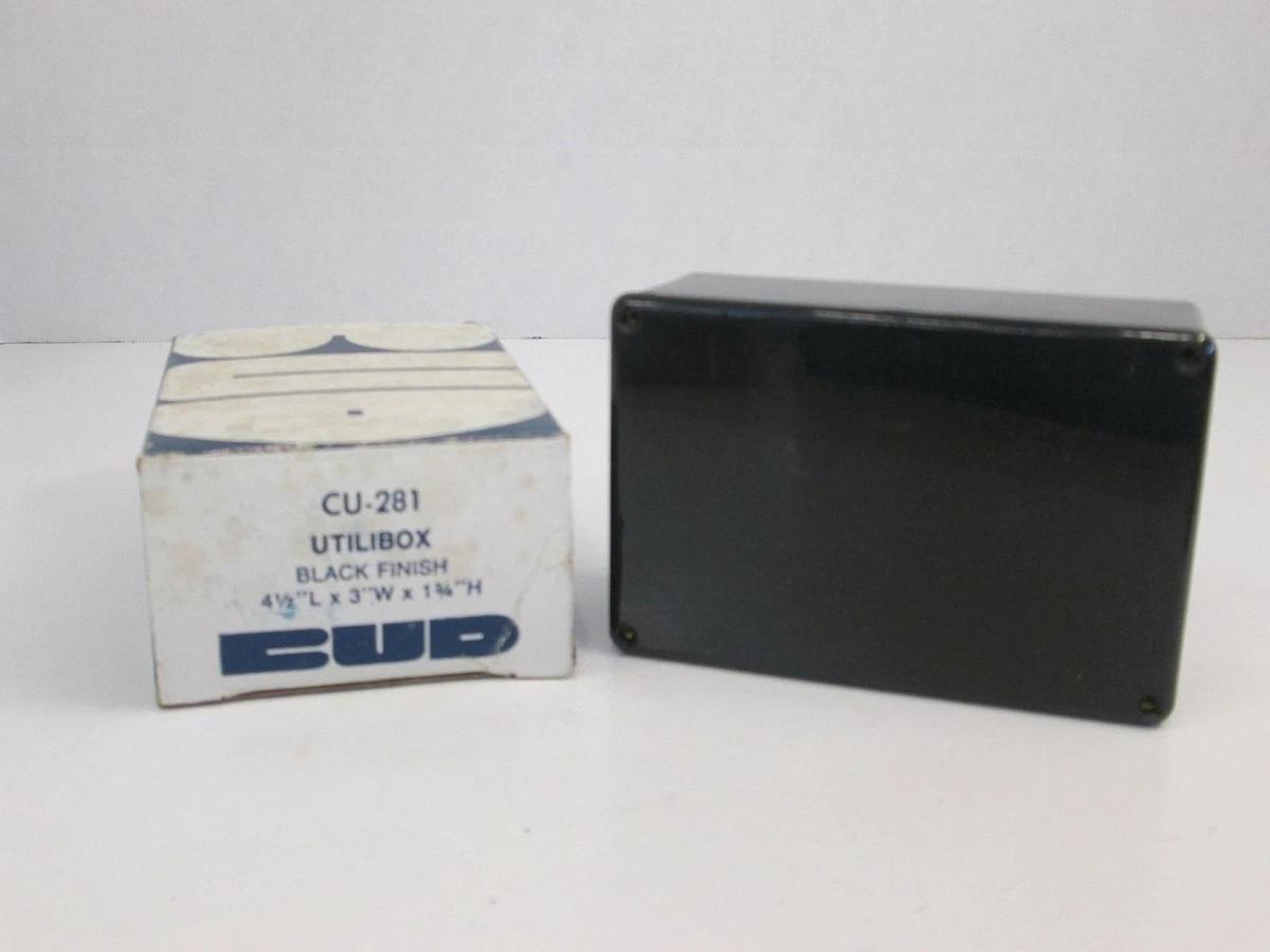 Bud Utilibox, CU-281 Black Finish, 4 1/2"L X 3"W X 1 3/4"H