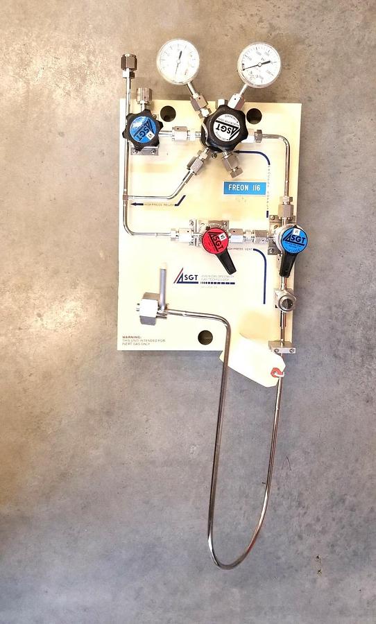Used ASGT High Purity Gas Panel, CGA xxx w/pigtail previously used for C2F6