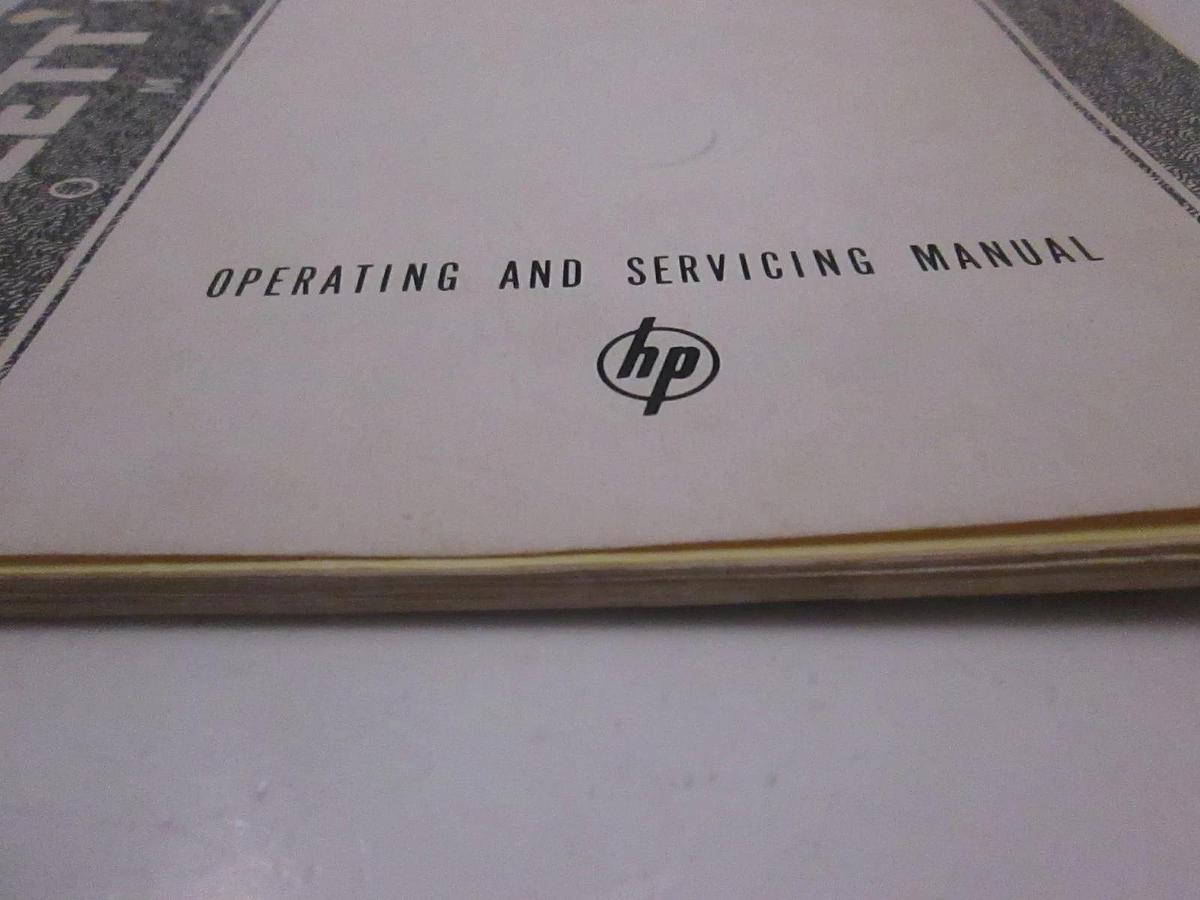 Used HP 650A-1 Service Manual and 650A Test Oscillator Operating Manual, Used