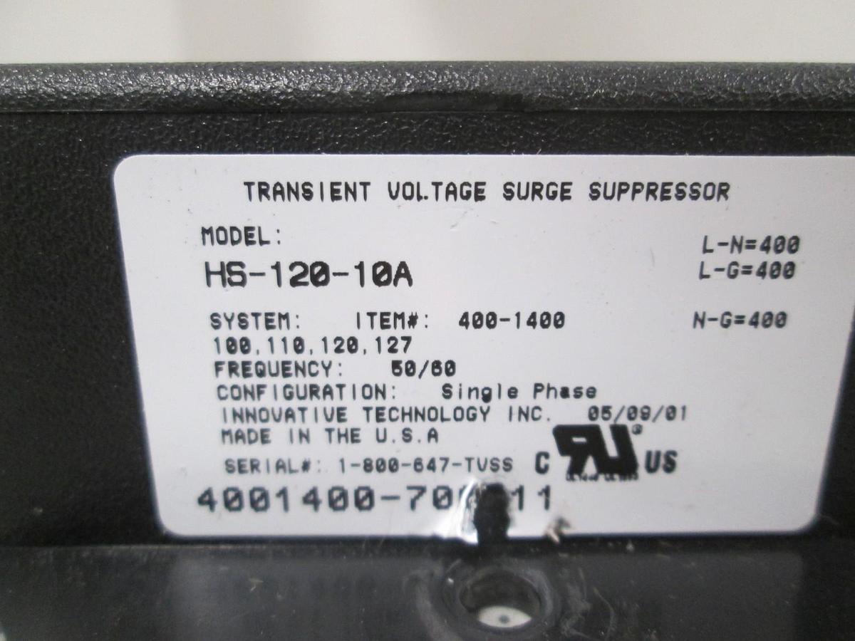 Used Eaton, Innovative Technology, HS-120-10A, Voltage Surge Suppressor, Used