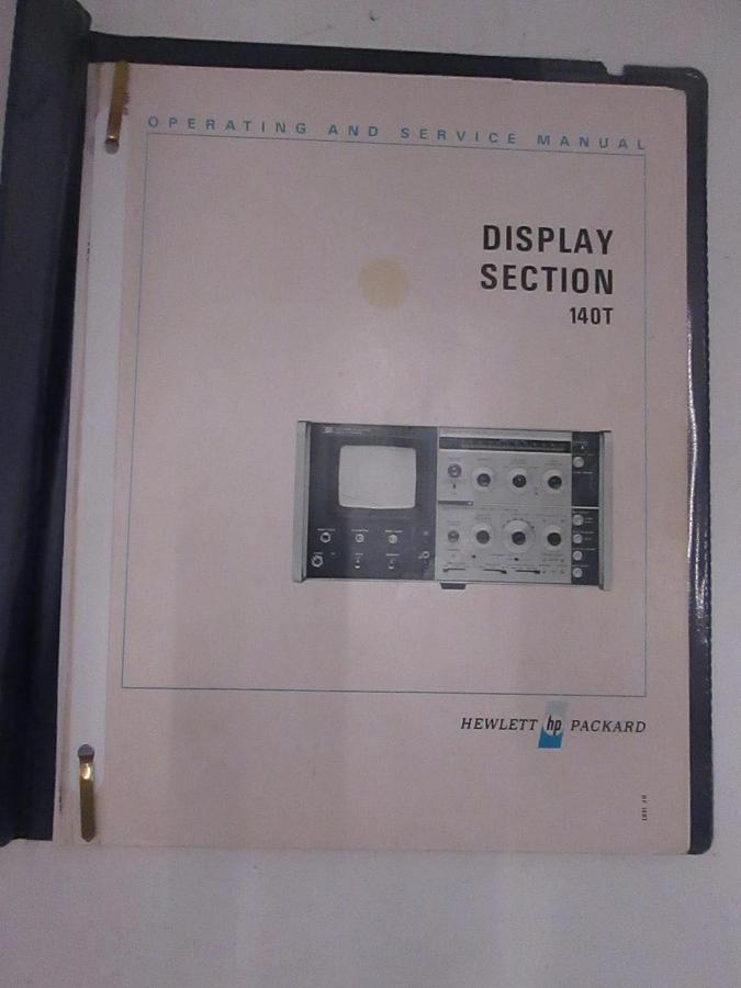 Used HP Model 140T Display Section Operation and Service Manual, Used