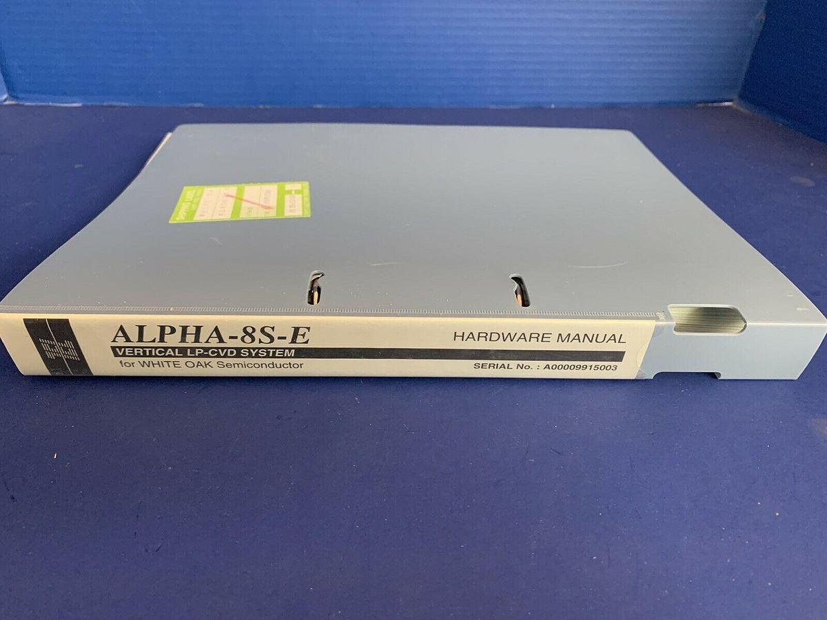 Used Tokyo Electron ALPHA-8S-E Vertical LP-CVD Hardware Manual