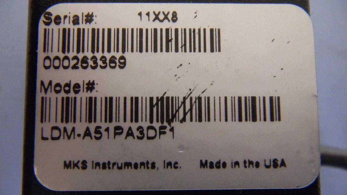 Used MKS LDM-A51PA3DF1 Local Display Module, Type: LDM- Red Display, 50PSI, NIB