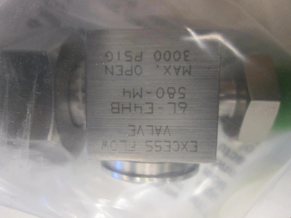 Nupro, 6L-E4HB-580-M4, Excess Flow Valve, 3000PSIG, New
