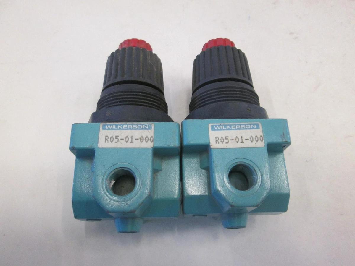 Used Wilkerson, Pneumatic Regulator No Gauge, R05-01-000, Used, Lot of 2