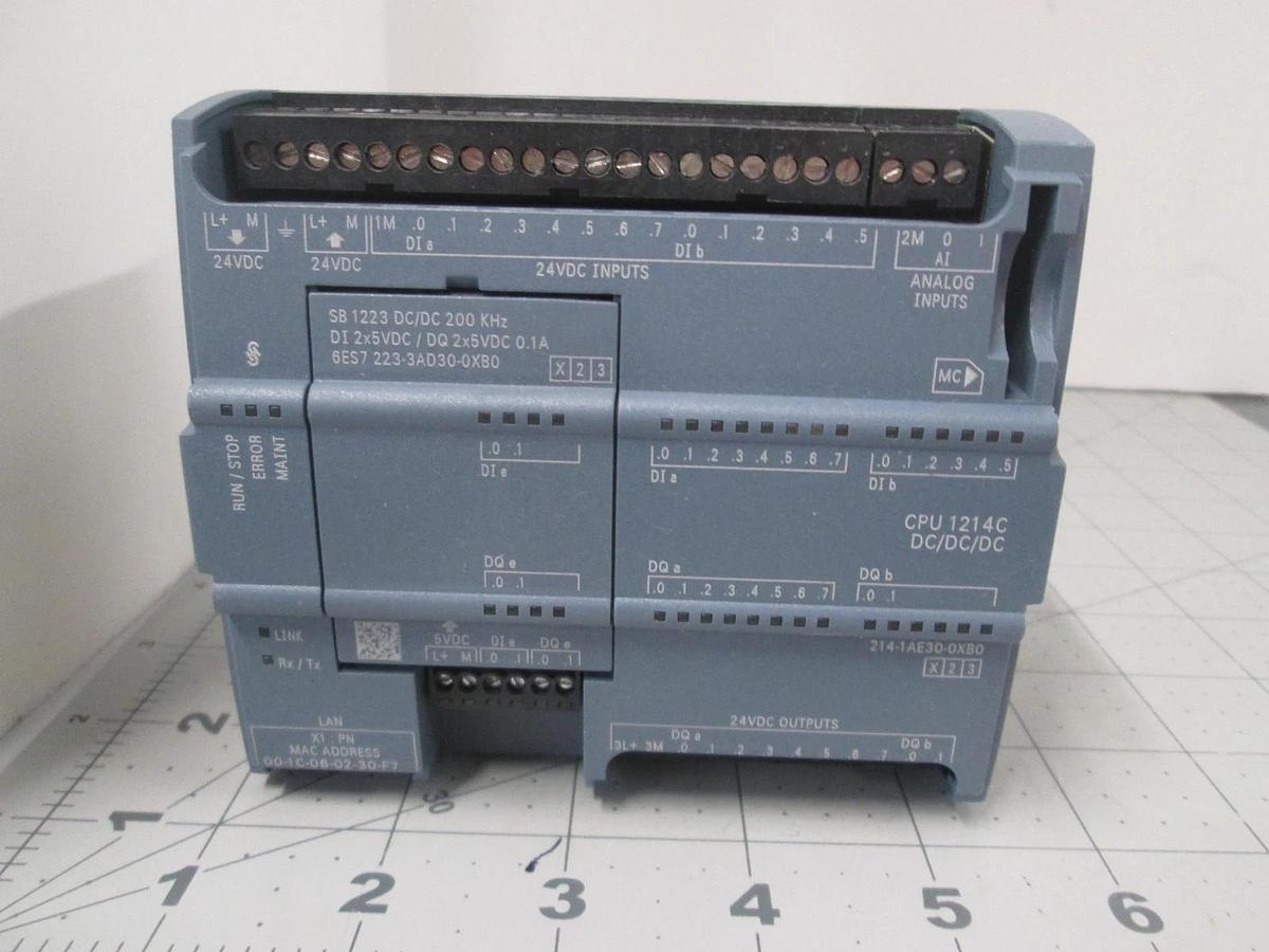 Used Siemens, Simatic S7-1200, CPU 1214C, 6ES7 213-1AE30-0XB0, Used