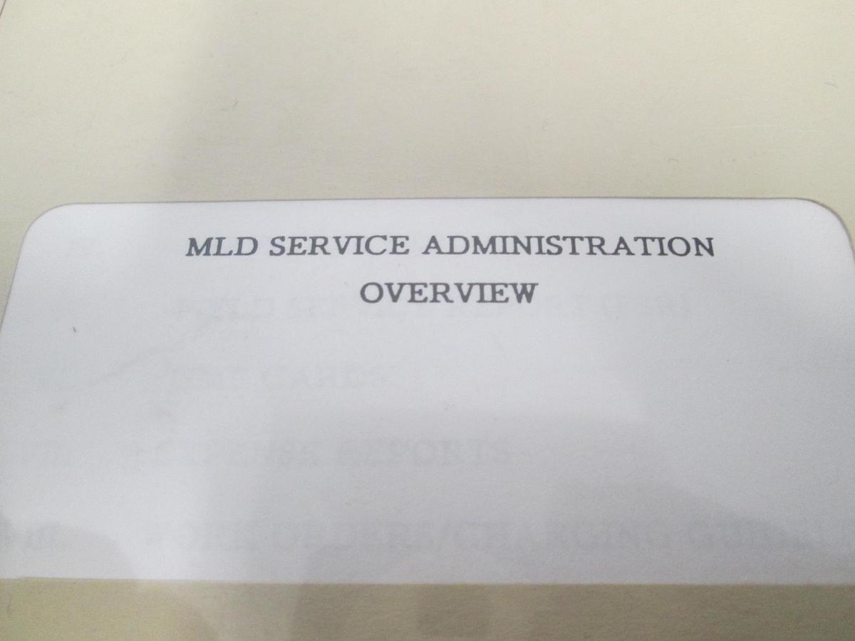 Used Perkin-Elmar, MLD Service Administration Overview Manual Guide