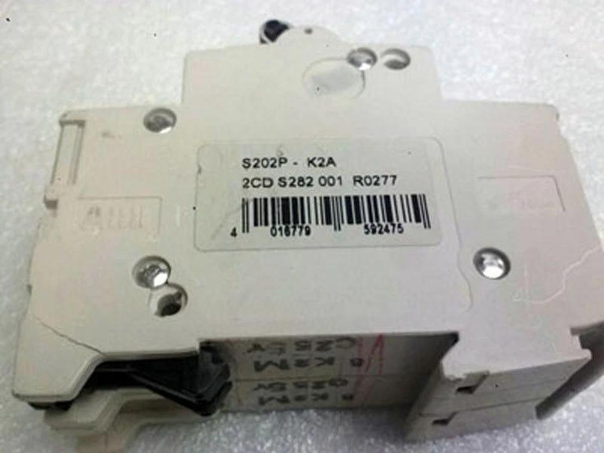 Used ABB S202 P K2A Circuit Breaker, 2Pole, Used