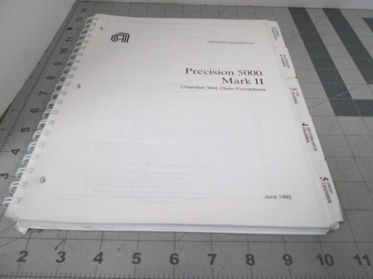 Used AMAT, Precision 5000, Mark II, Chamber Wet Clean Procedures, Used
