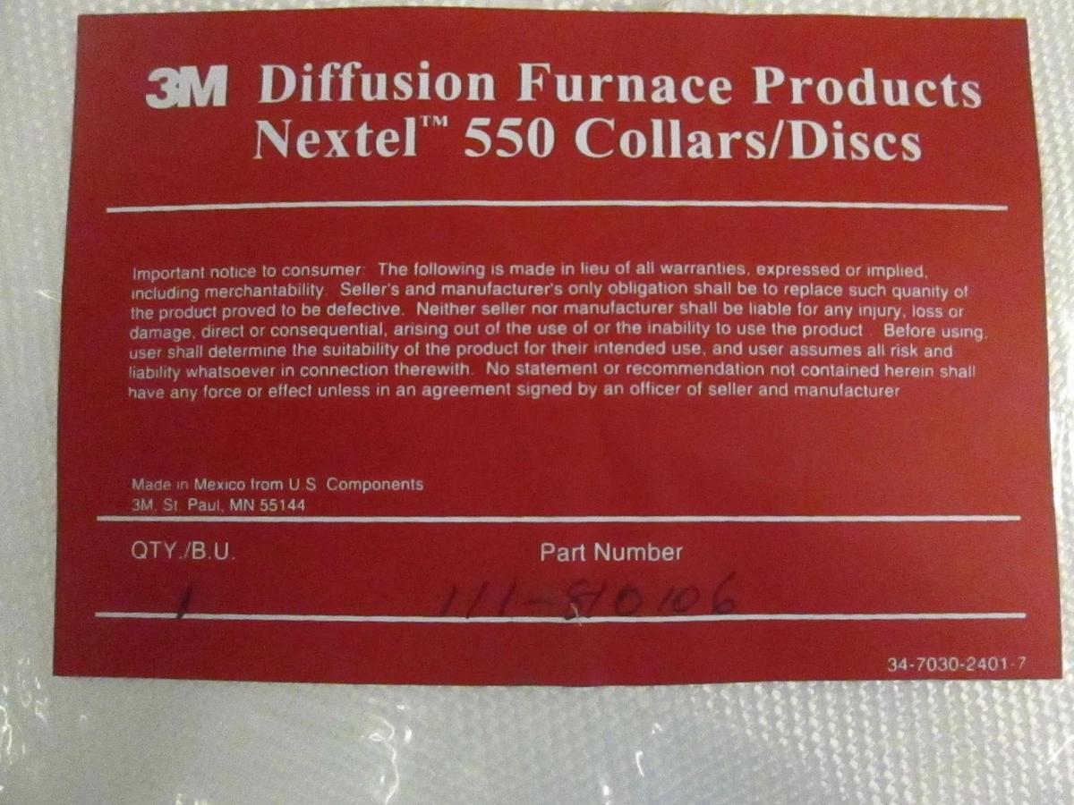 3M Diffusion Furnace Products, Nextel 550 Ceramic Collars/Discs, 111-810106