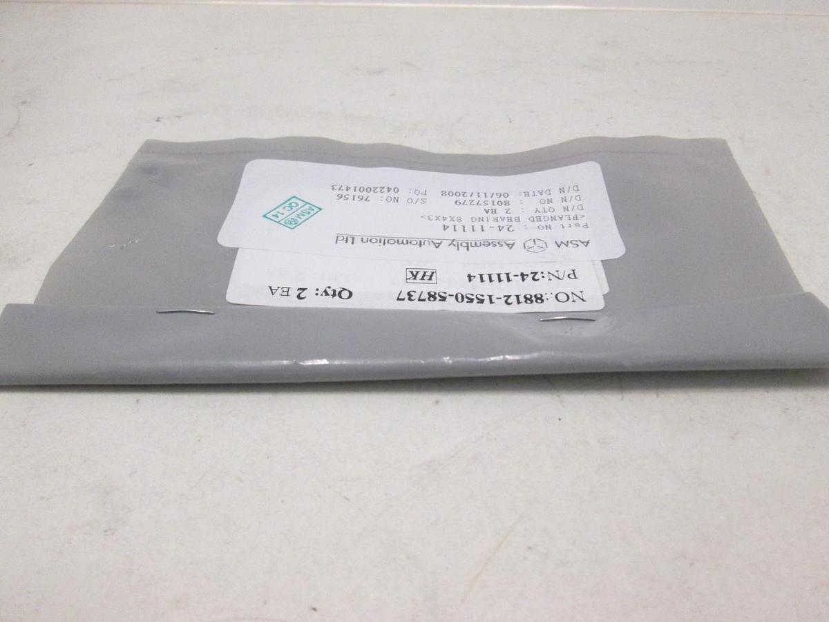 Used ASM, Flaned Bearing 8x4x3, 24-11114, New, Lot of 2